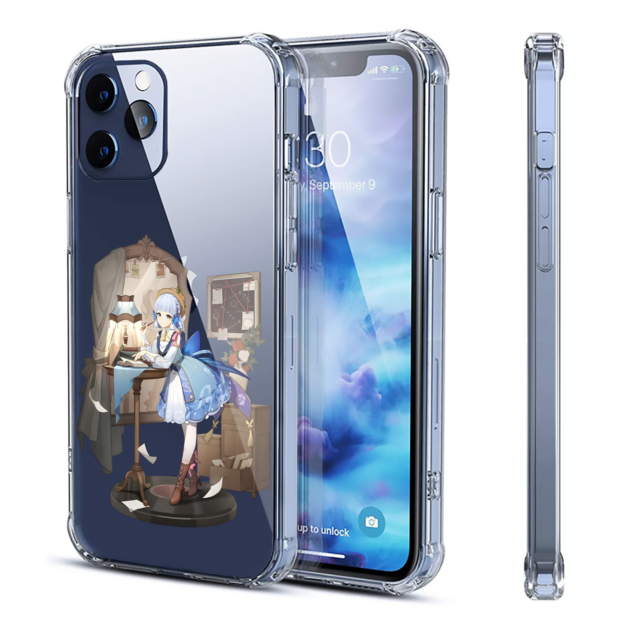 げんし神 神里綾華 神宮寺レン genshin Kamimiya Ren 【iPhone 12シリーズ対応】透明スマホケース（クリアソフトケース）
